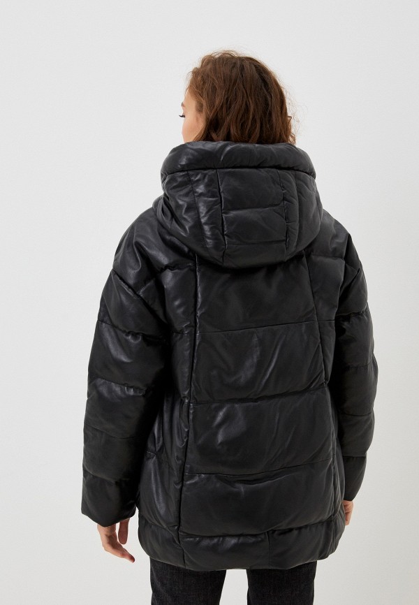 фото Куртка кожаная утепленная снежная королева