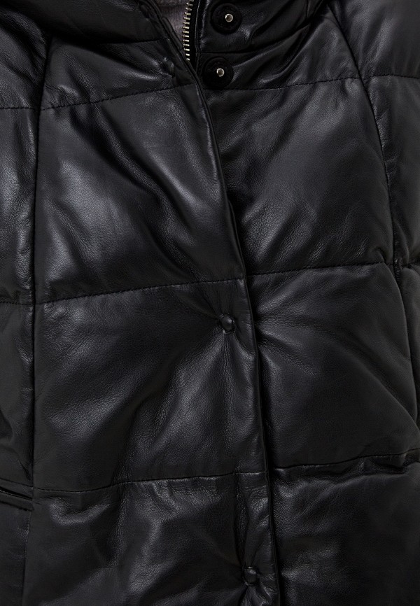 фото Куртка кожаная утепленная снежная королева