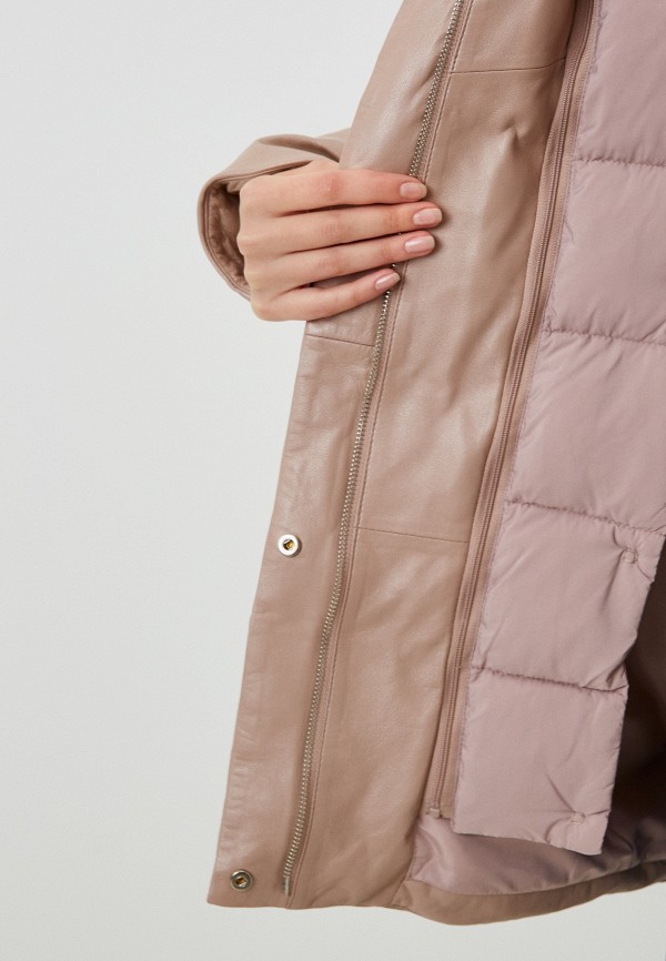 фото Куртка кожаная утепленная снежная королева