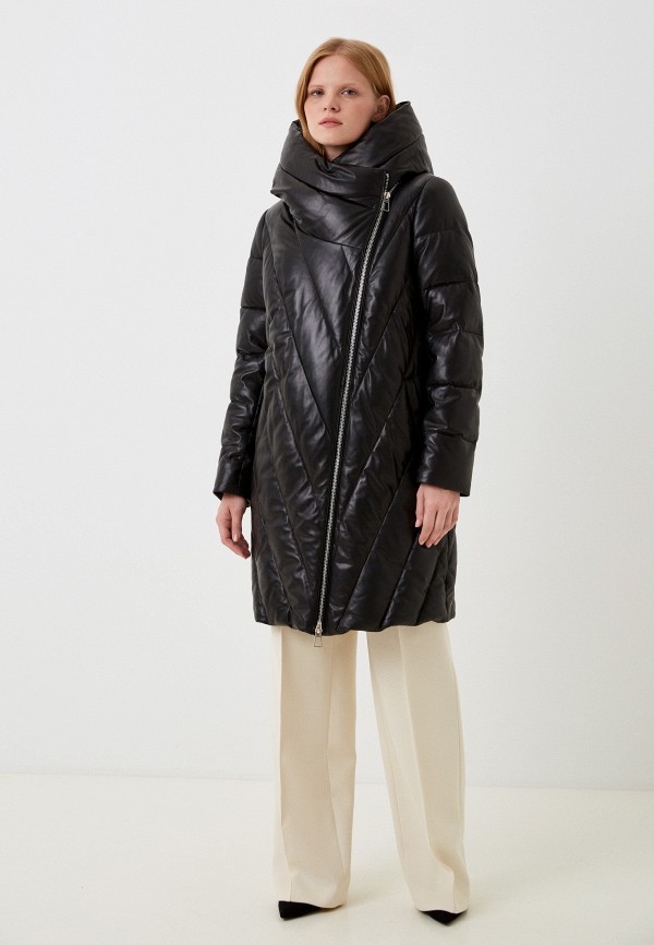 фото Куртка кожаная утепленная снежная королева