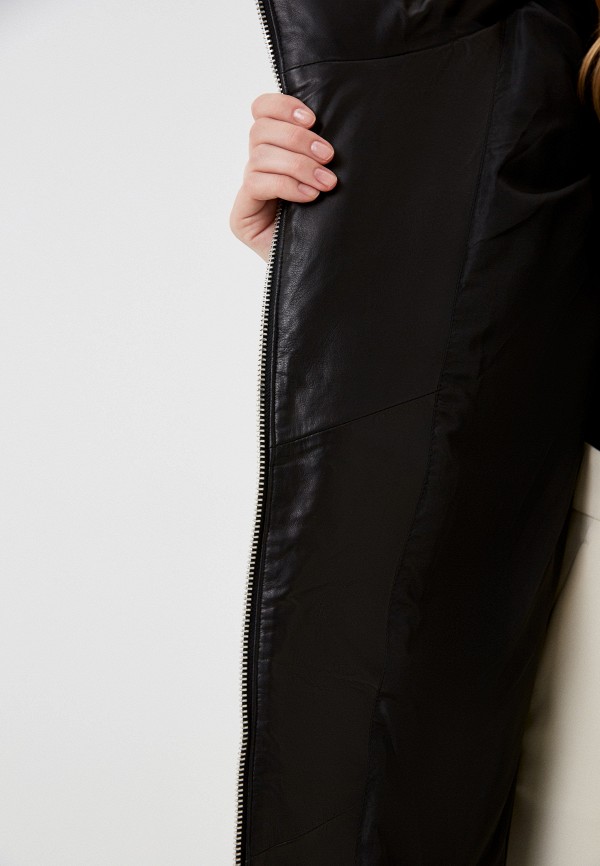 фото Куртка кожаная утепленная снежная королева