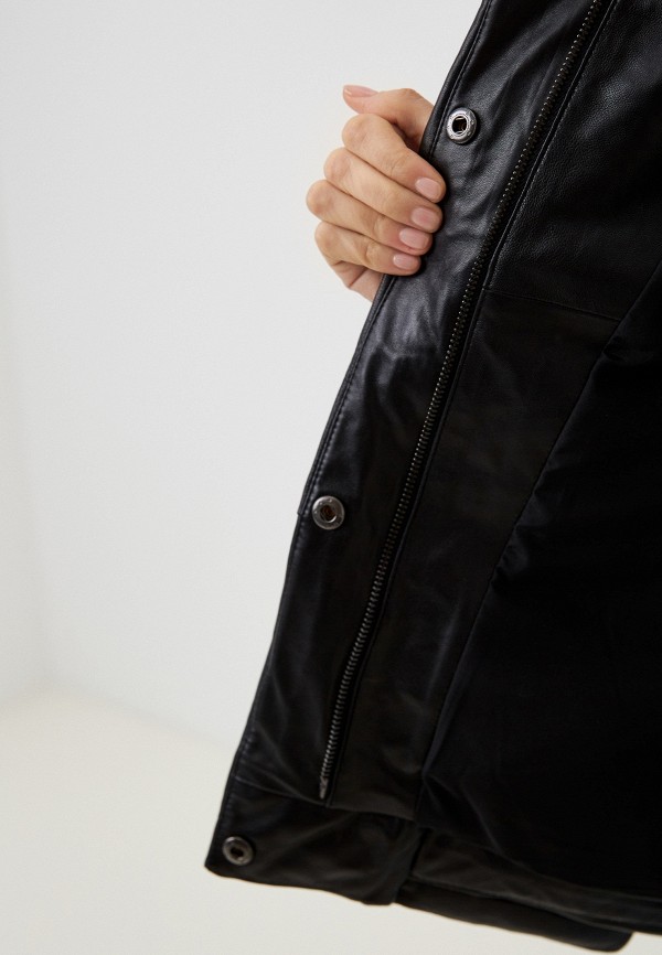 фото Куртка кожаная утепленная снежная королева