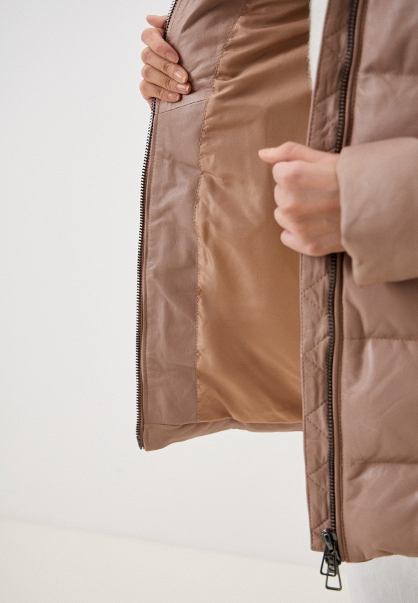 фото Куртка кожаная утепленная снежная королева