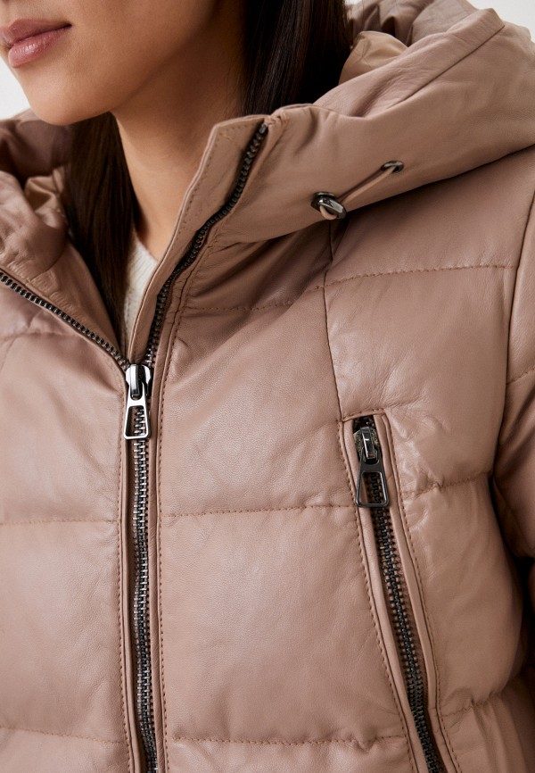 фото Куртка кожаная утепленная снежная королева