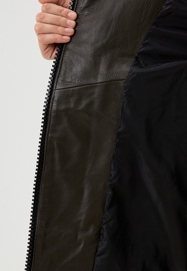 фото Куртка кожаная утепленная снежная королева