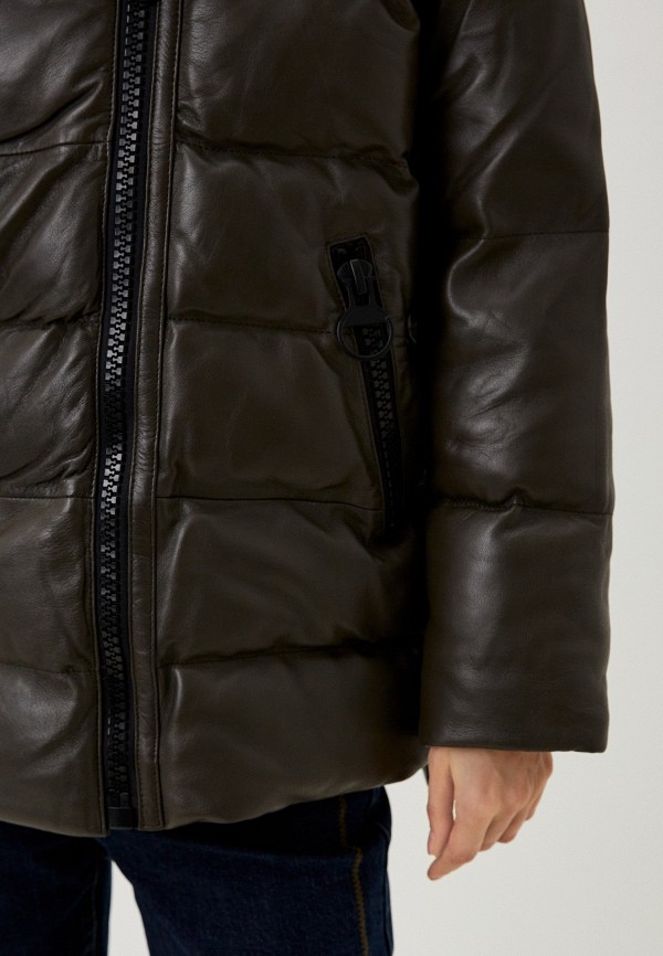 фото Куртка кожаная утепленная снежная королева