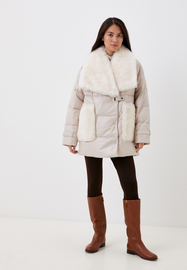 фото Куртка кожаная утепленная снежная королева