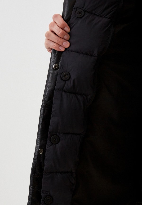 фото Куртка кожаная утепленная снежная королева