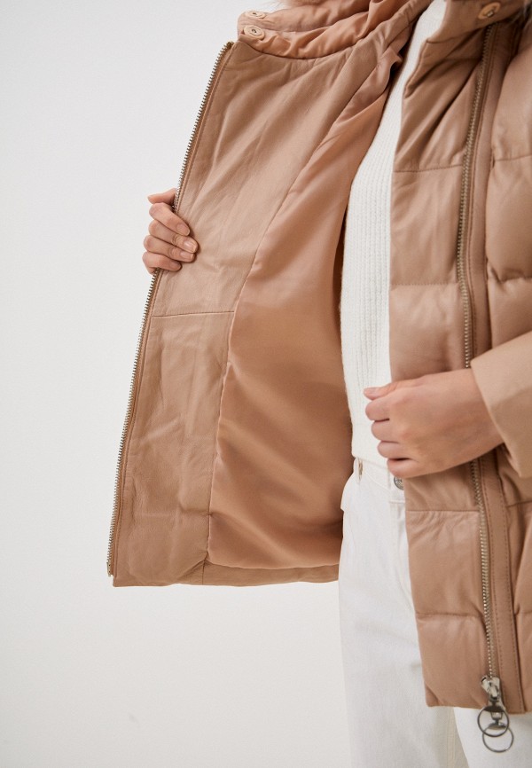 фото Куртка кожаная утепленная снежная королева