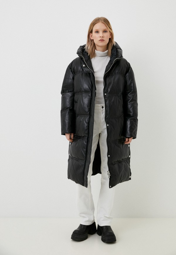 фото Куртка кожаная утепленная снежная королева