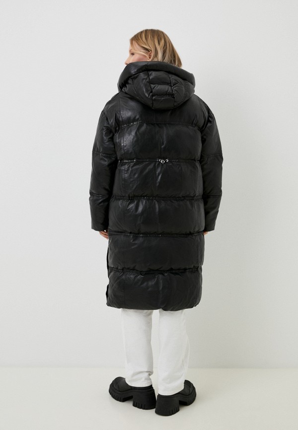 фото Куртка кожаная утепленная снежная королева