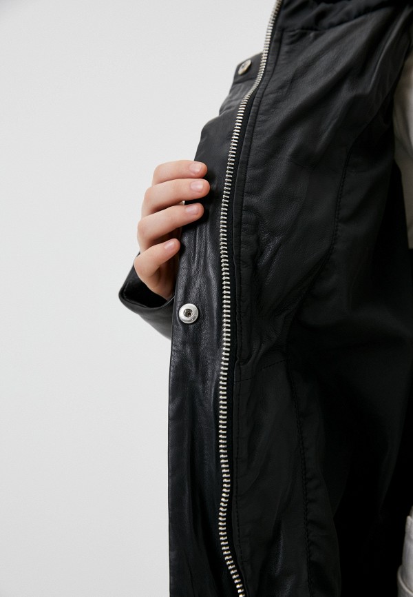 фото Куртка кожаная утепленная снежная королева