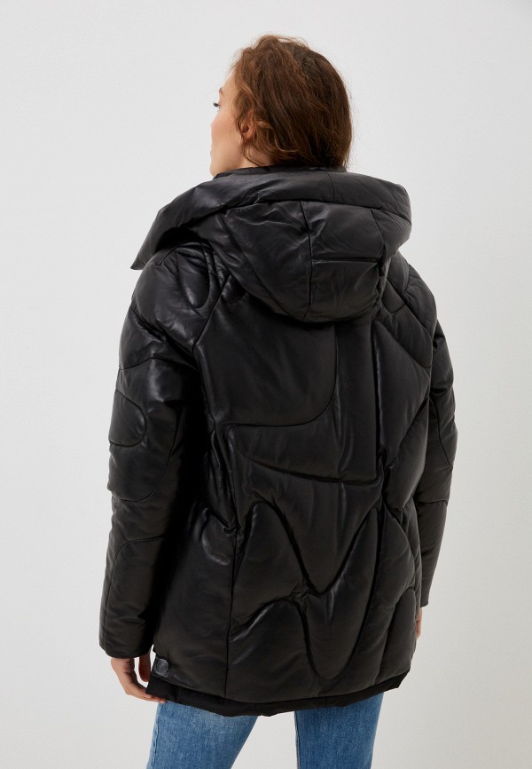 фото Куртка кожаная утепленная снежная королева