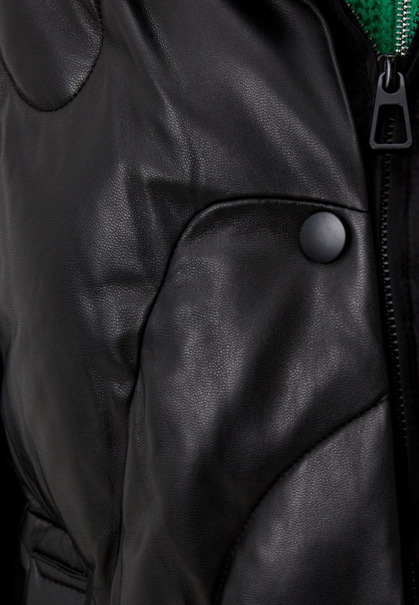 фото Куртка кожаная утепленная снежная королева