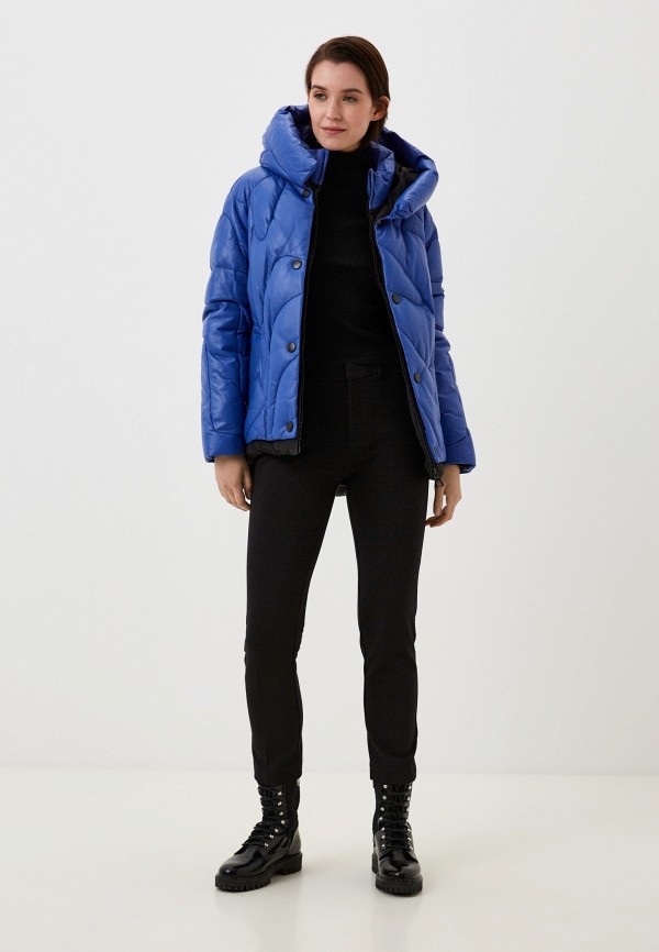 фото Куртка кожаная утепленная снежная королева