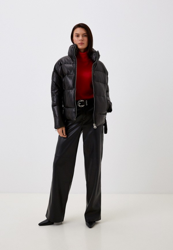 фото Куртка кожаная утепленная снежная королева