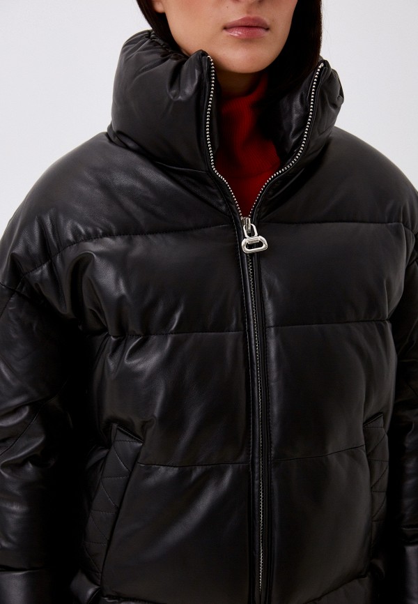 фото Куртка кожаная утепленная снежная королева