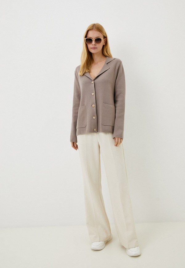 Кардиган Eleganzza коричневый, размер 46, фото 2