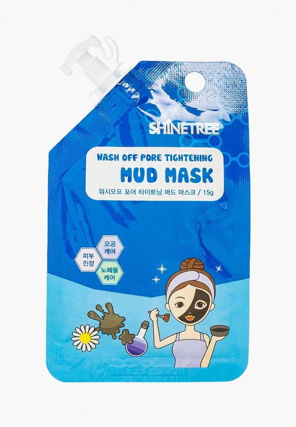 

Маска для лица Shinetree, Белый, Wash Off Pore Tightening Mud, 15 мл