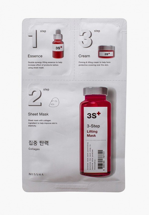 

Маска для лица Missha, Белый, 3-step Lifting, 1.5 г + 25 г + 1.5 г