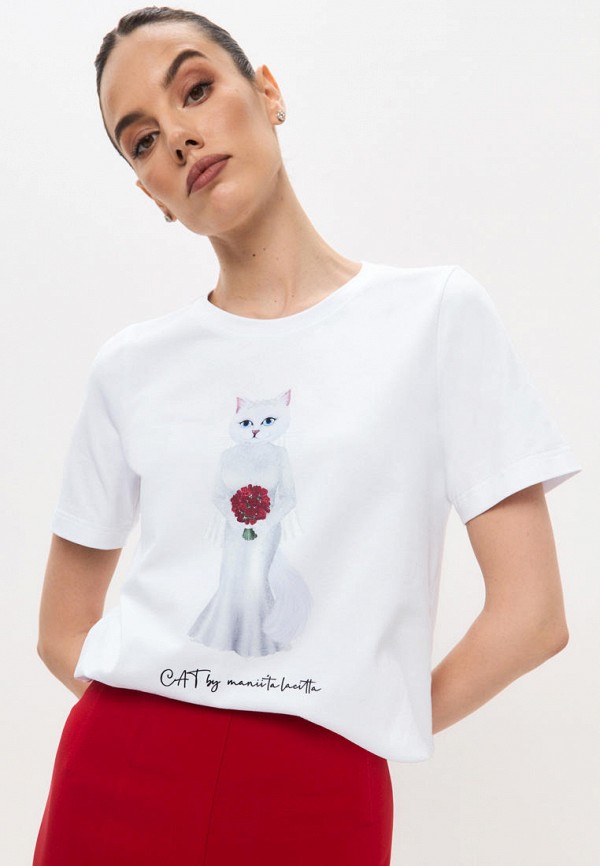 

Футболка Manii'ta Lacitta, Белый, Кот