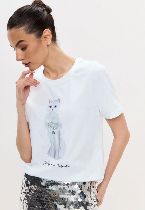 

Футболка Manii'ta Lacitta, Белый, Кот