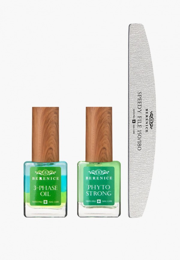 Набор для ухода за ногтями Berenice Nail Care Set Набор средств для ногтей «Phyto Strong» 15 ml+«Three-phase Oil» 15 ml+пилка Л