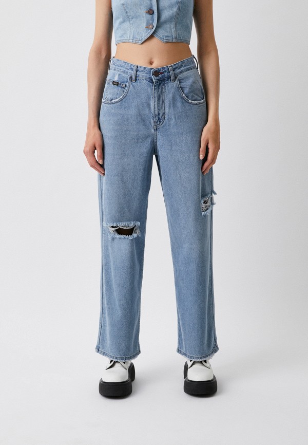 

Джинсы BLCV, Голубой, Shirdi Loose fit Texas Distressed
