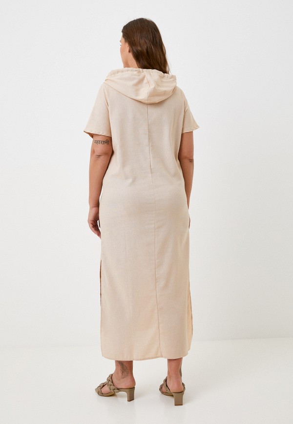 Платье Adele Fashion бежевый, размер 50, фото 3