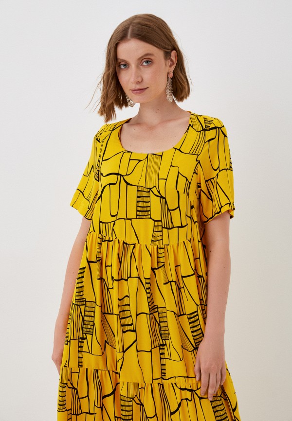 Платье Adele Fashion желтый, размер 50, фото 2