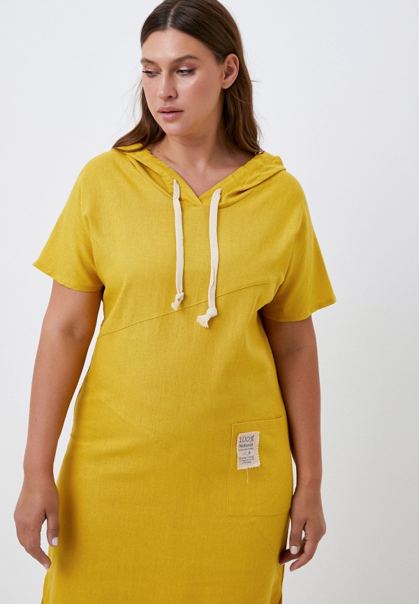 Платье Adele Fashion желтый, размер 54, фото 2