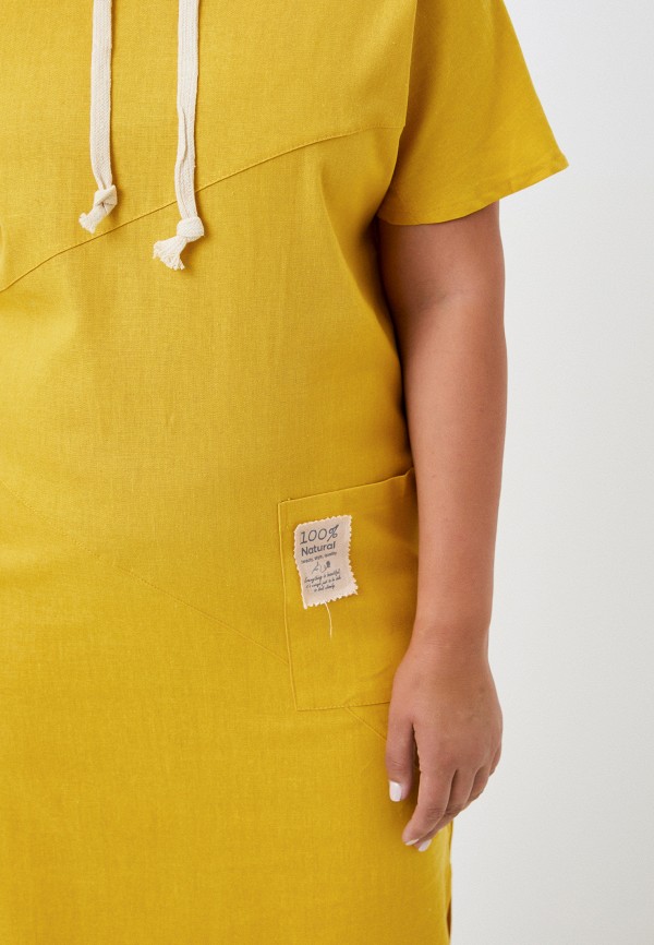 Платье Adele Fashion желтый, размер 54, фото 4