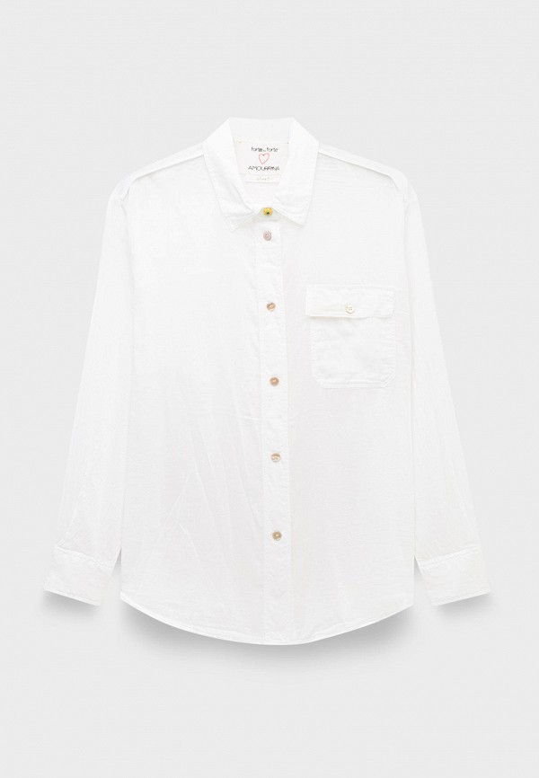 Рубашка Forte Forte cotton silk voile over shirt amourrina buttons white