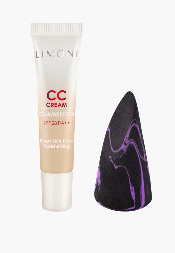 CC-Крем Limoni Набор CC Cream Chameleon 15ml + Спонж для макияжа Makeup Sponge Black Purple