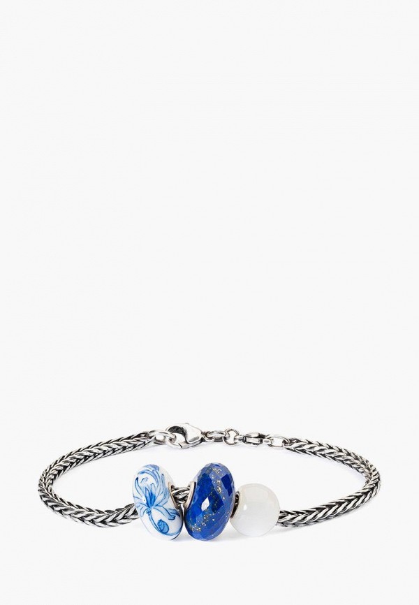 

Браслет Trollbeads, Разноцветный, Голубые росписи
