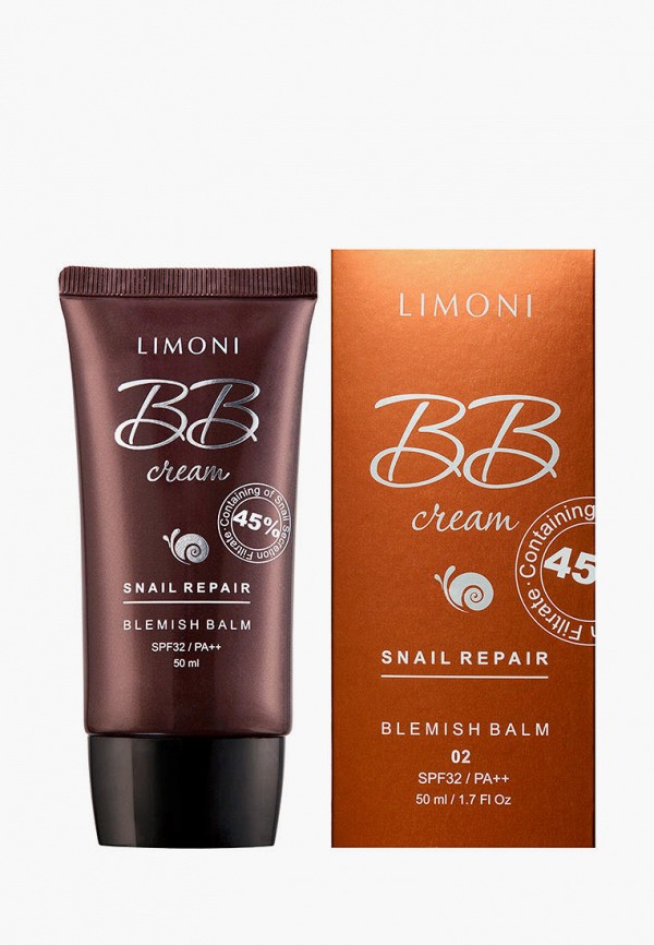 

BB-Крем Limoni, Бежевый, с экстрактом секреции улитки Repair Blemish Balm, №2, 50 мл