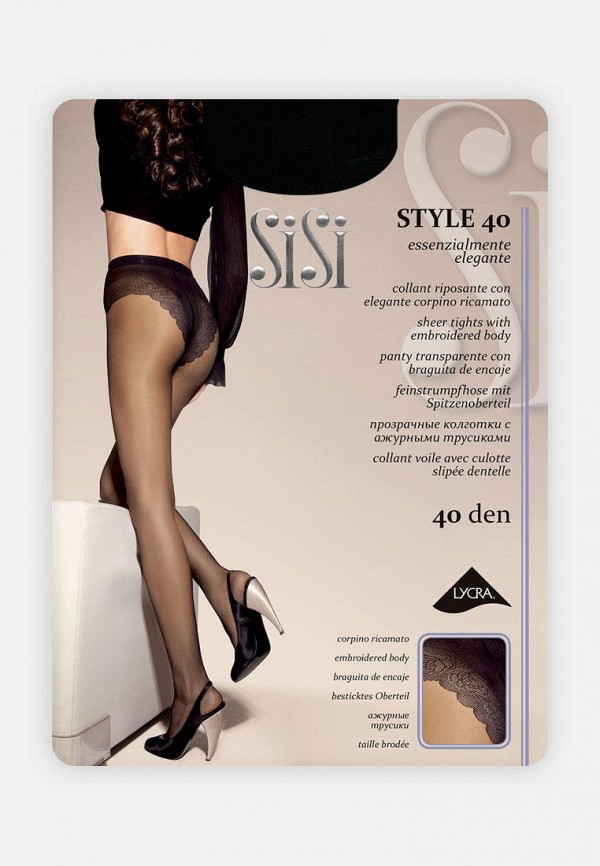 

Колготки Sisi, Черный, STYLE, 40 DEN