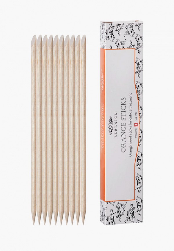 

Палочки для маникюра Berenice, Бежевый, Orange Sticks 13 см, 10 шт.
