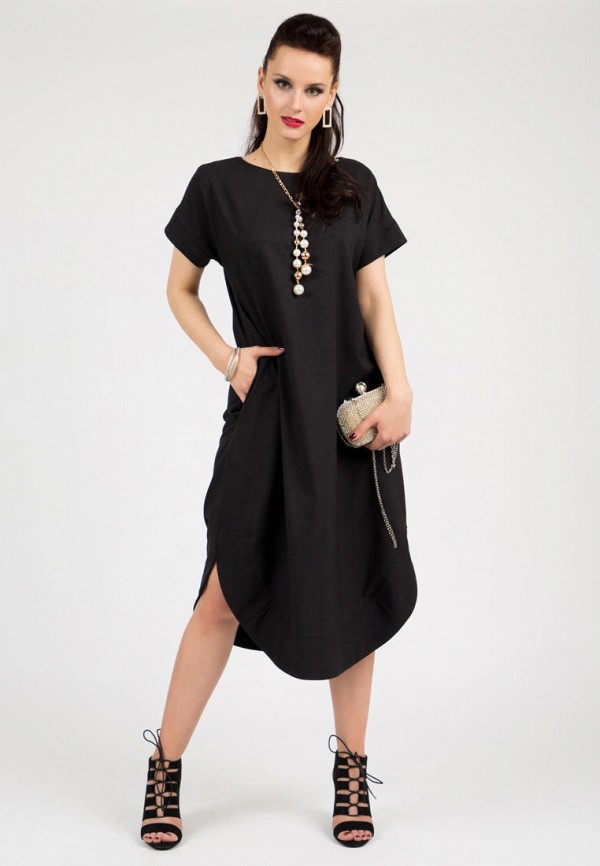 Платье Grey Cat черный, размер 46, фото 1