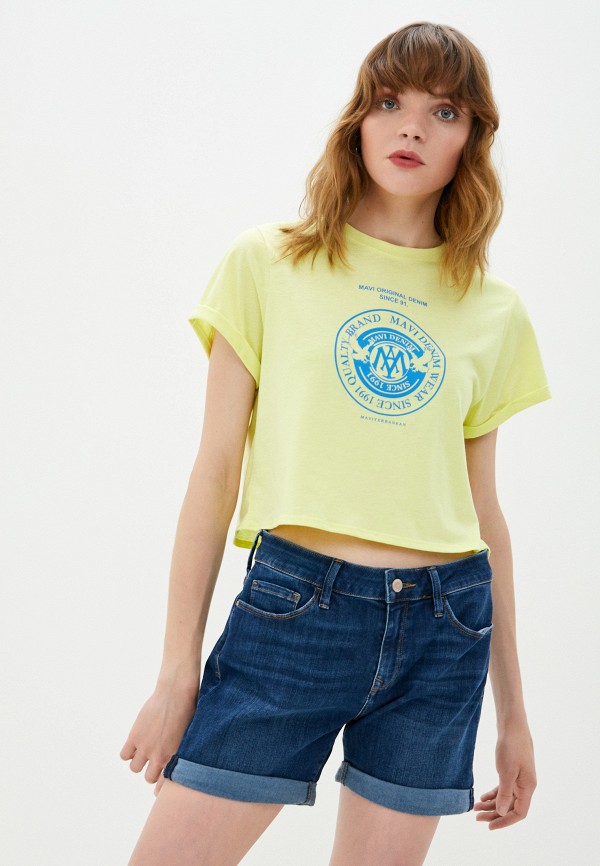 

Футболка Mavi, Желтый, MAVİ PRINTED TOP
