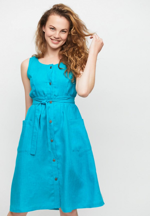 

Платье Linen Pleasure, Бирюзовый