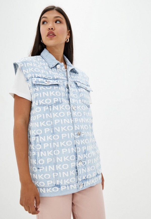 

Жилет джинсовый Pinko, Голубой, Pinko MP002XW118K0