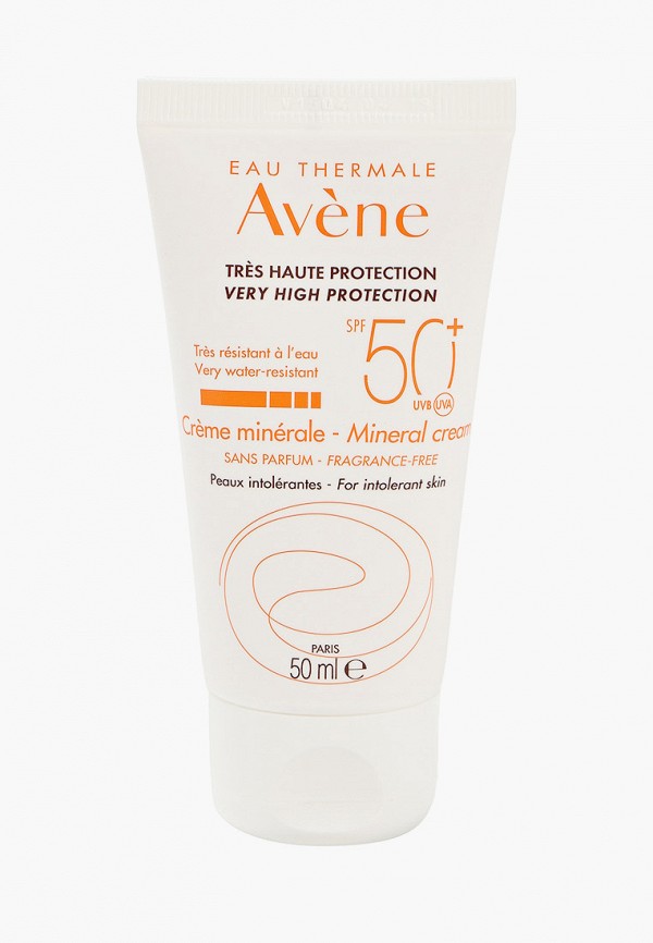 

Крем солнцезащитный Avene, Белый, с минеральным экраном SPF 50+, 50 мл