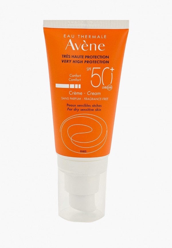 

Крем солнцезащитный Avene, Белый, SPF 50+, без отдушек, 50 мл