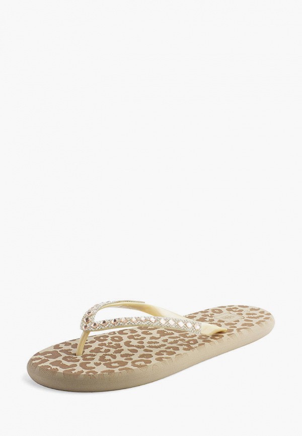 

Сланцы Evars, Бежевый, SAFARI Cheetah Strass