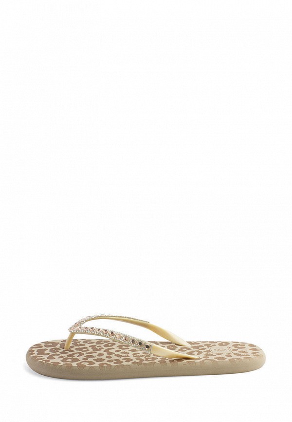 

Сланцы Evars, Бежевый, SAFARI Cheetah Strass