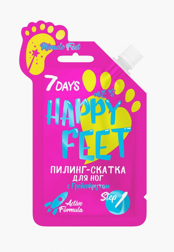 

Скраб для ног 7Days Ukraine, Белый, MIRACLE FEET c Грейпфрутом, 25 мл