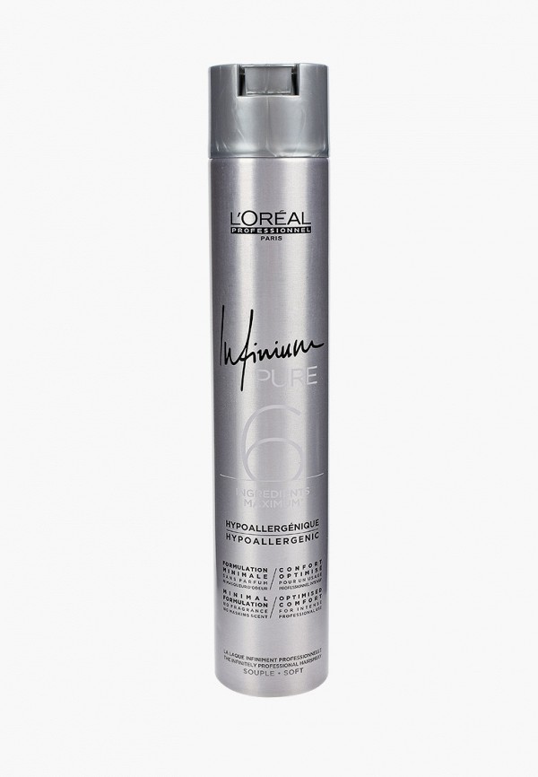 

Лак для волос L'Oreal Professionnel, Прозрачный, INFINIUM PURE SOFT Средней фиксации