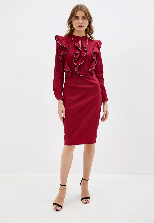 Платье Cavo бордовый, размер 44, фото 2
