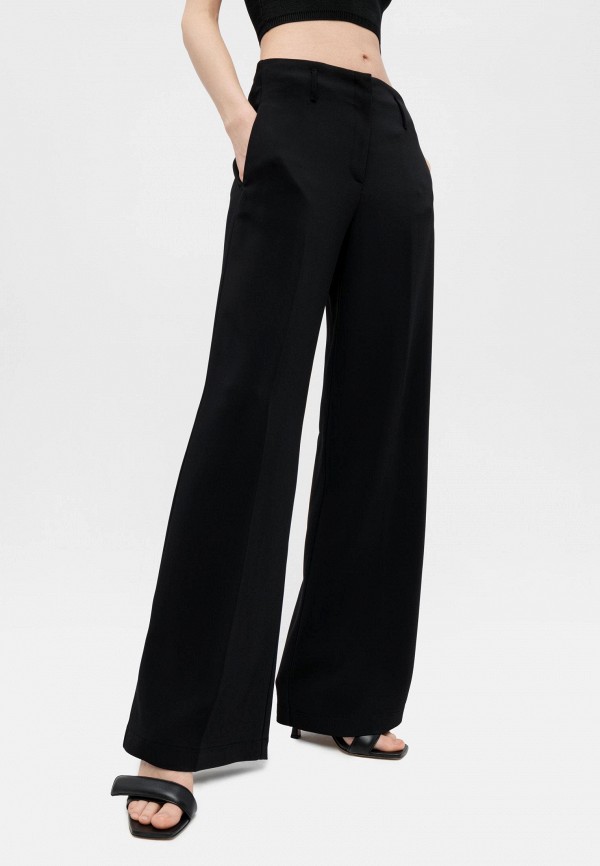 Брюки Forte Forte stretch crepe cady high waist pants noir